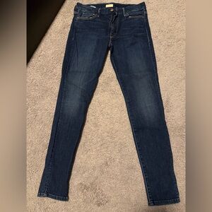 MOTHER Women's Deep Blue Skinny Jeans